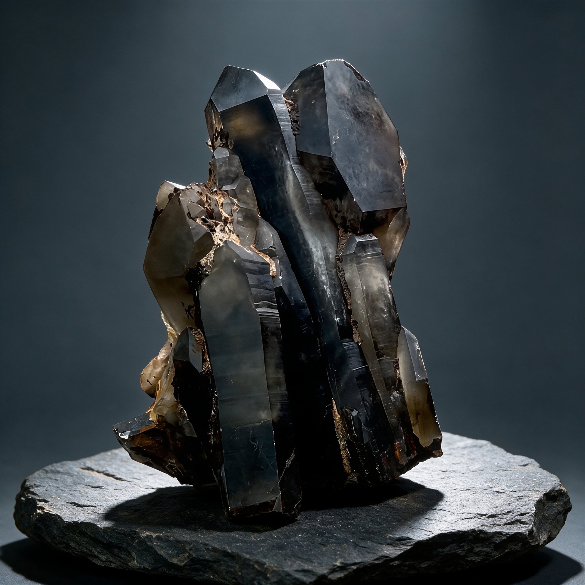 Smoky Quartz Cluster "Black Tea Crystal" — Minas Gerais, Brazil