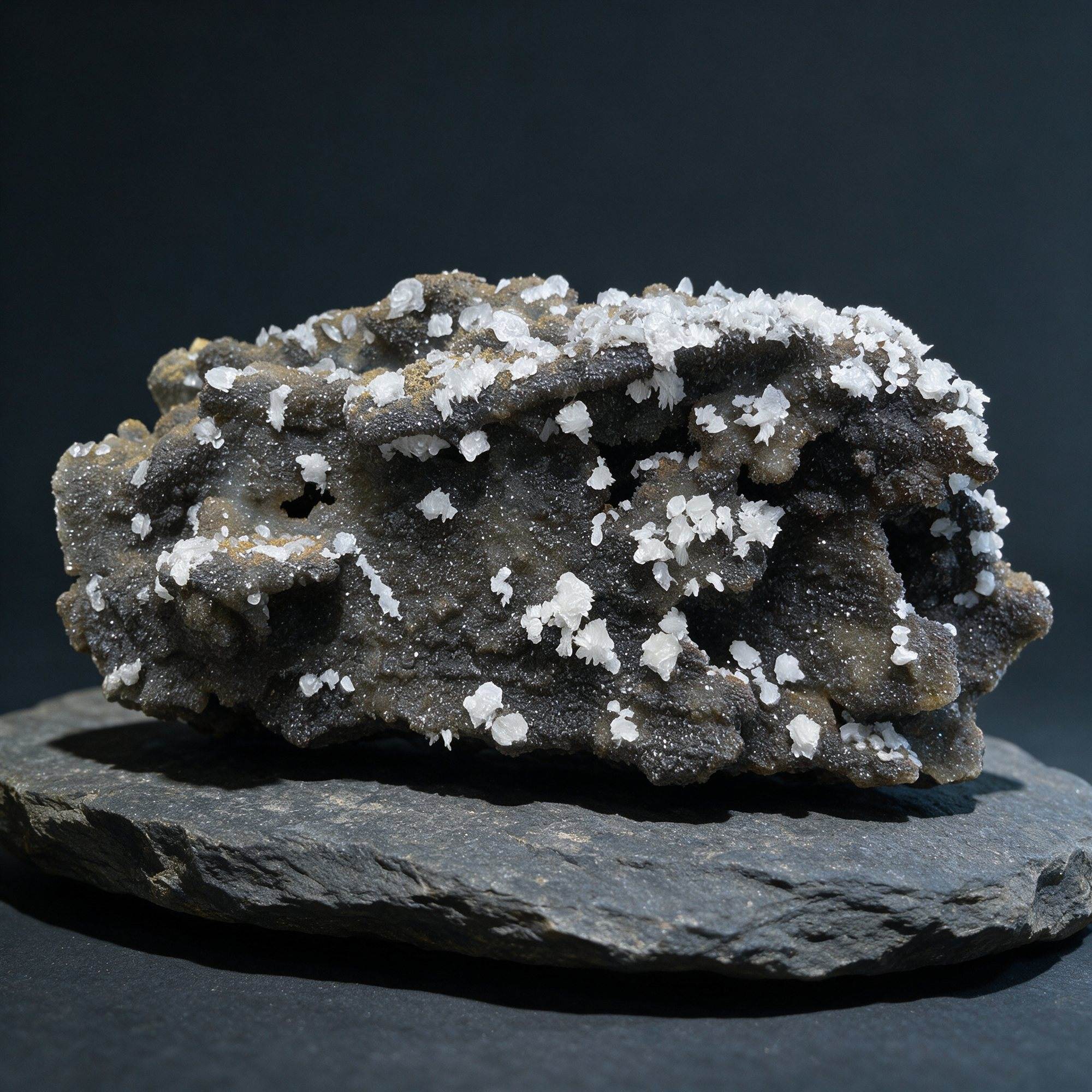 Hydrozincite with Clear Quartz — Hunan, China