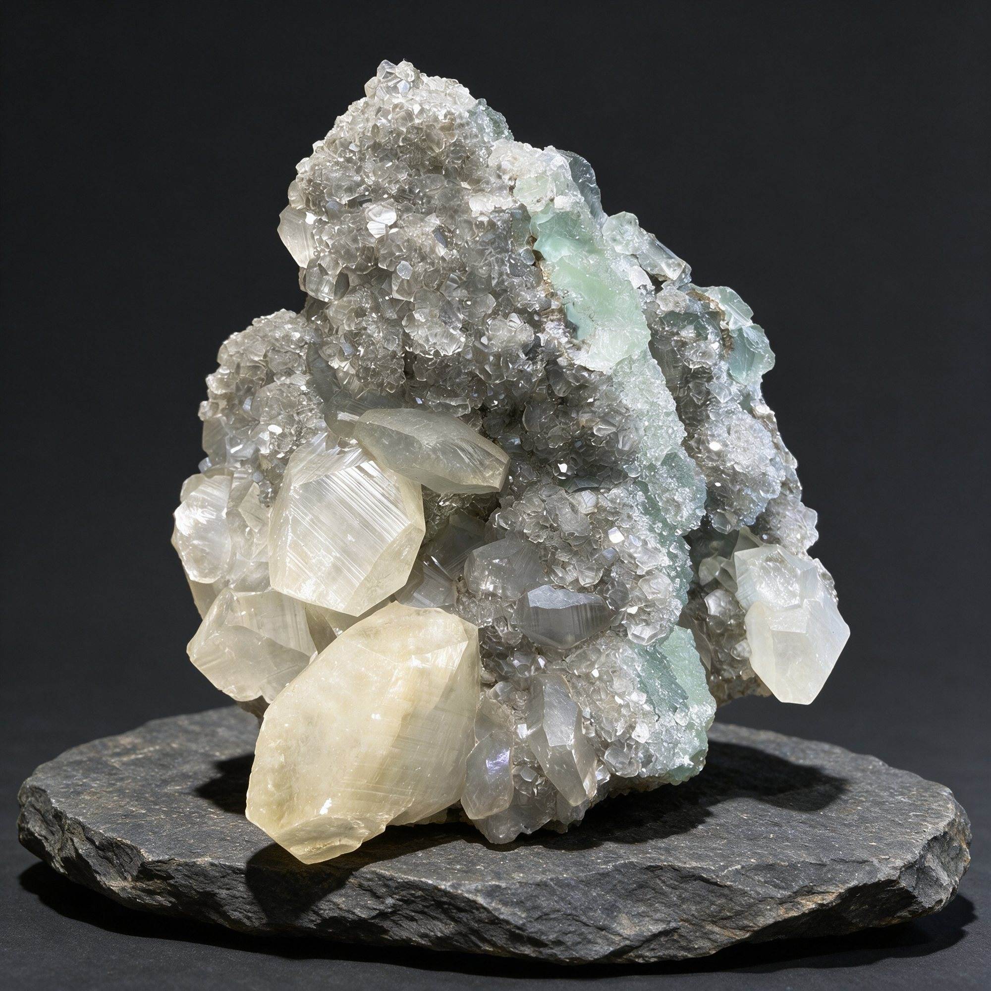 Fluorite with Calcite — Quanzhou, Fujian, China