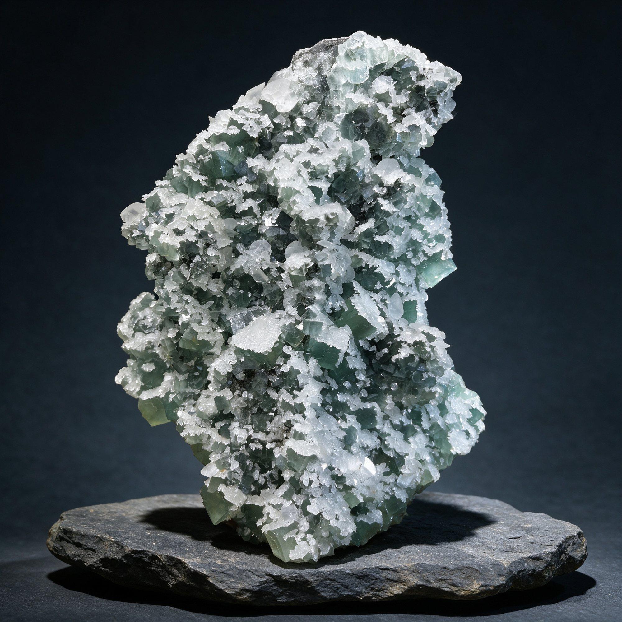 Fluorite with Calcite, Xianghualing — Xianghualing, Hunan, China