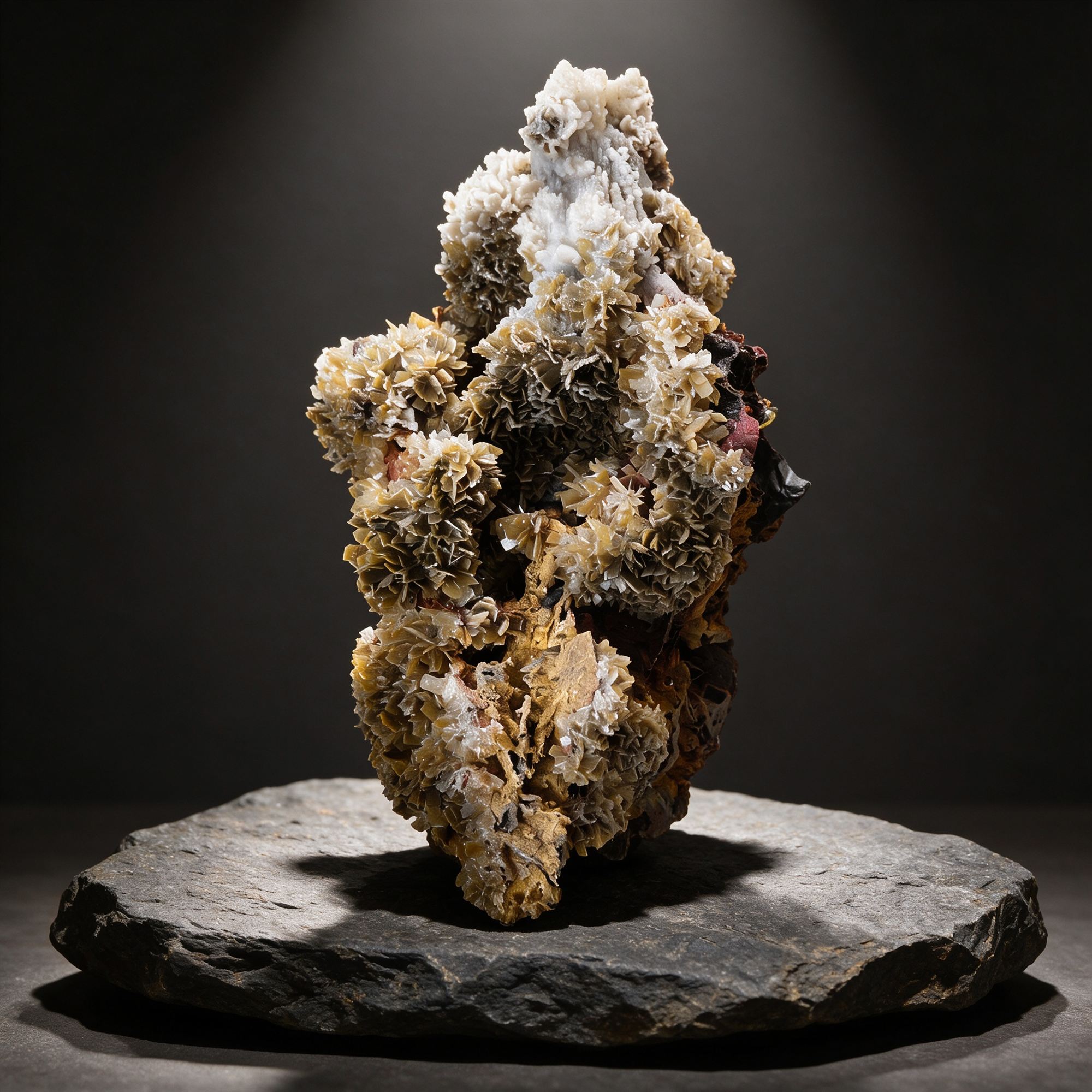Barite Rosettes with Hematite — Jiangxi, China