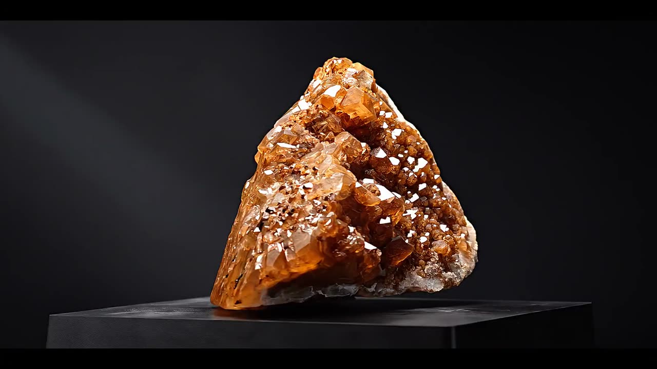 A fine mineral specimen photographed under gallery lighting